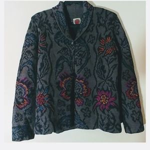 Artisan Route Potpourri Alpaca Floral Cardigan